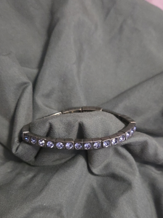 Touchstone Crystal Jewelry - Touchstone Crystal Black Bracelet with Purple Crystals